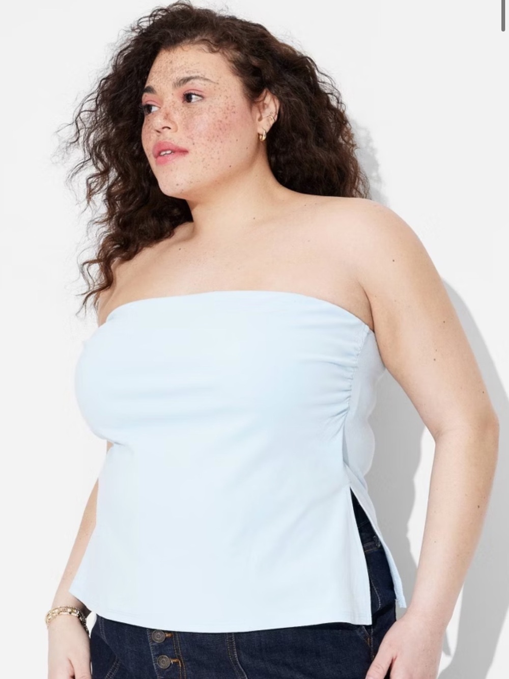 wild fable Strapless Baby Blue tube Top